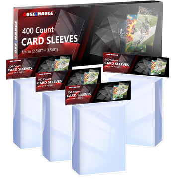 400 Count Penny Card Sleeves For Trading Cards, Soft Card Protector Sleeves For Mtg, Tcg, Baseball, Football, Game, Standard Car