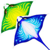 Mint'S Colorful Life 2 Pack Devil Fish Kite For Kids Adults,Easy To Fly Delta Kite Single Line Large, Kite Handle Include (Blue&Green)