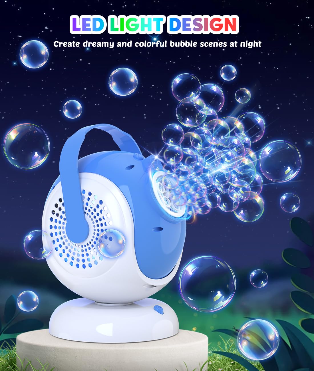 Joyfuture Bubble Machine - Automatic Bubble Blower For Kids, Toddlers - Toys Gifts For Boys Ages 3+ Year Old, Include Bubble Sol