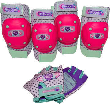 Raskullz Kids Bike Accessories, Hearty Gem Pad & Glove Set