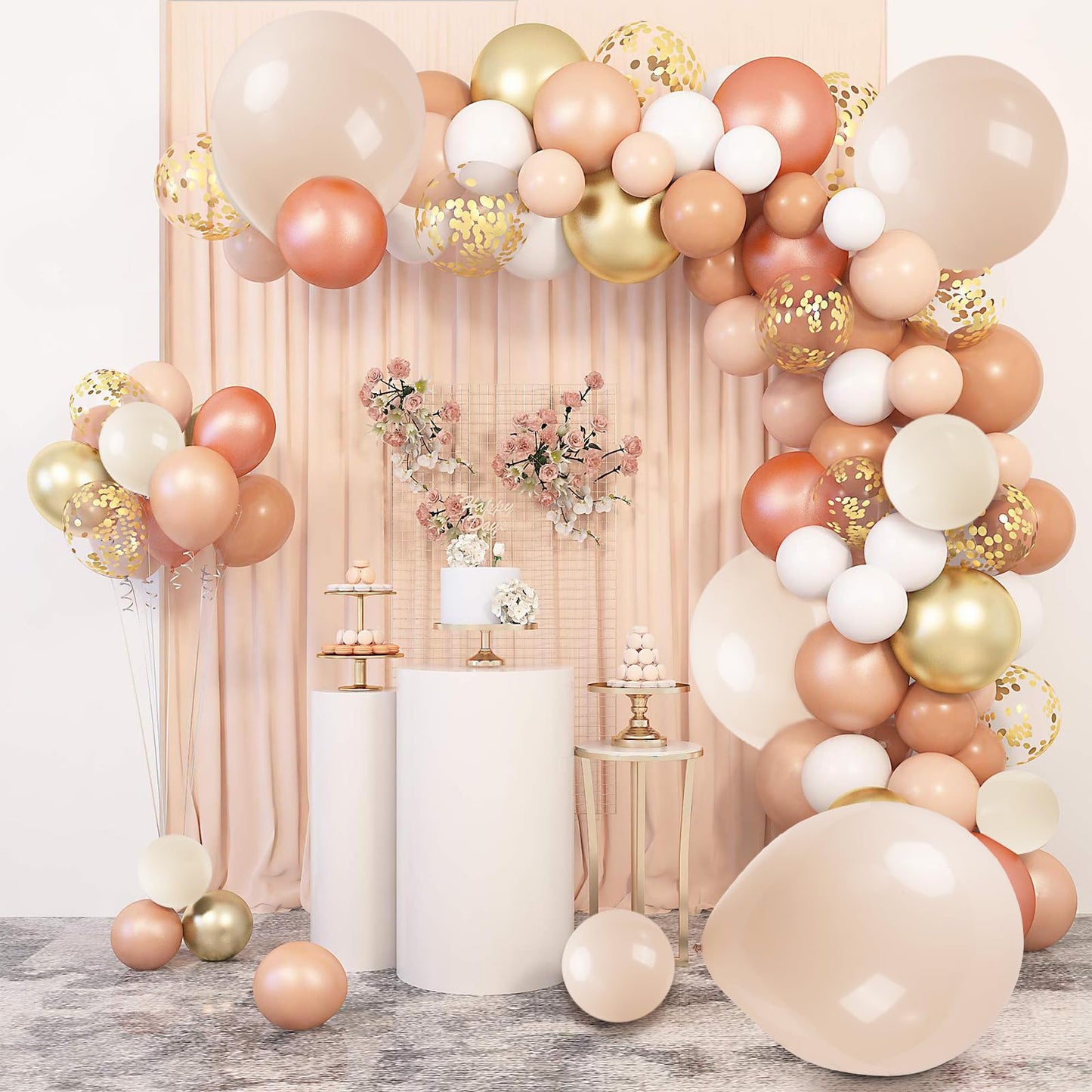 Guasslee 24 Pack Big White Sand Balloons, 18 Inch Large Cream White Beige Balloons Jumbo Latex Balloons For Gender Reveal Baby Shower Wedding Birthday Party Decorations