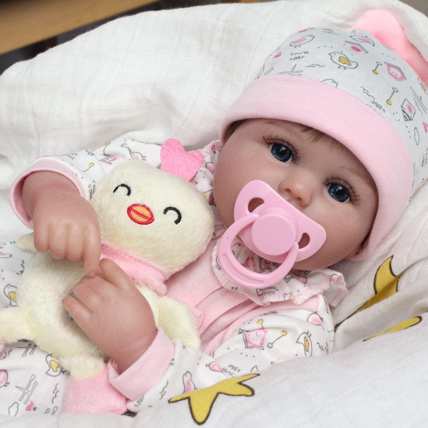 Kaydora Reborn Baby Dolls - 16 Inch Realistic Newborn Girl, Lifelike Handmade Silicone Baby With Soft Weighted Body Like Real Baby, Kids Gift Box For 3+ Year Old