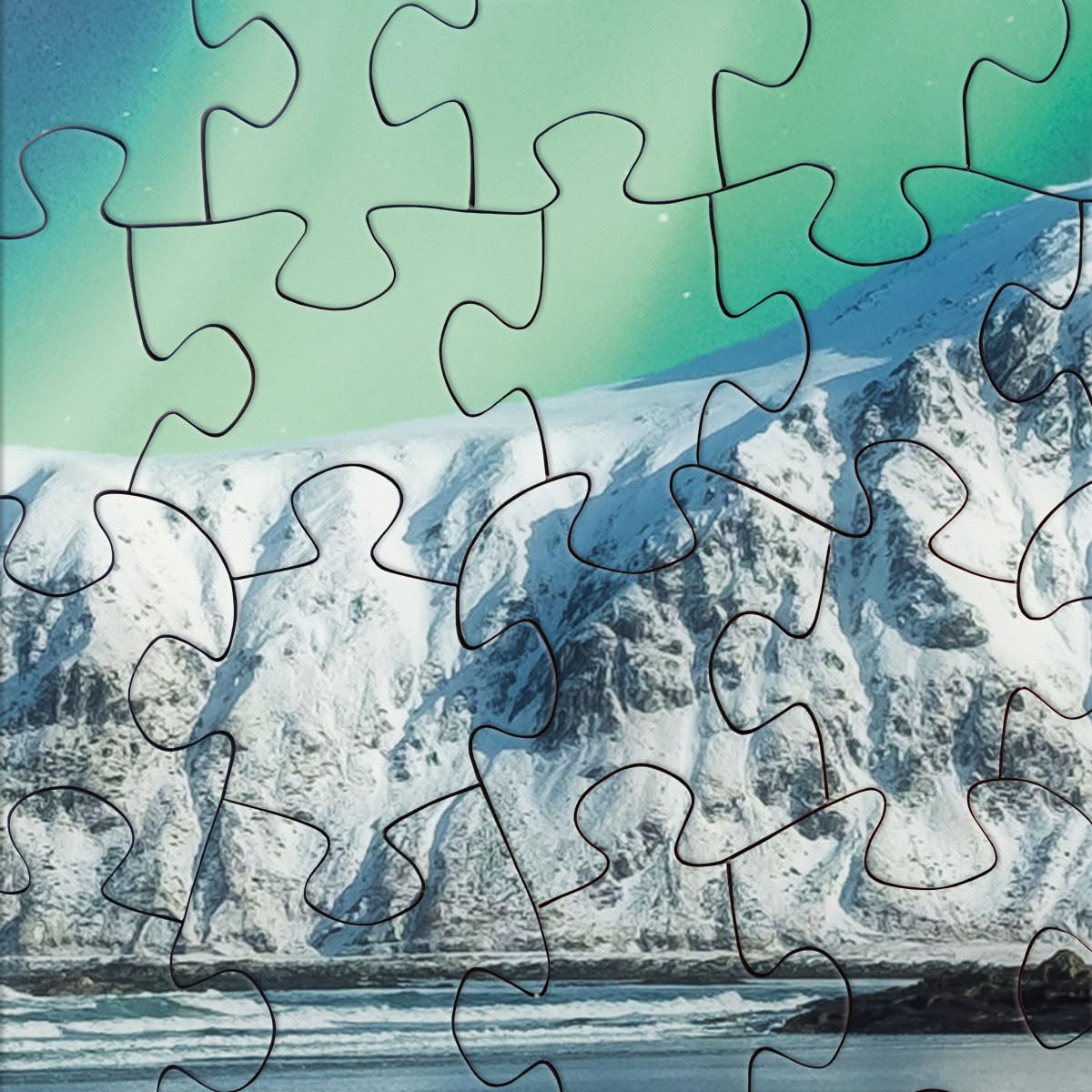 Beduke Jigsaw Puzzles For Adults 1000 Pieces Northern Lights Precise Interlocking Thick Sturdy 1000 Piece Puzzle Family Game Age 14+