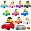20 Pcs Jeep Ducks with Tags for Ducking,3.9 Inch The Shape of a Vehicle,10 Jeep Ducks +10 Occupation Ducks for Baby Bath Toy Par