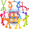 Richtim Kids Humanoid Suction Sensory Toys - 24 Pack Creative Bath Suction Toys for Boys & Girls, Ideal for Building & Connecting