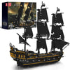 Mould King Pirates Ship Model Building Blocks, Black Pearl Sailboat (3180+ Pieces), Plastic, Model WX13199, Gift for Kids 8+/Adults