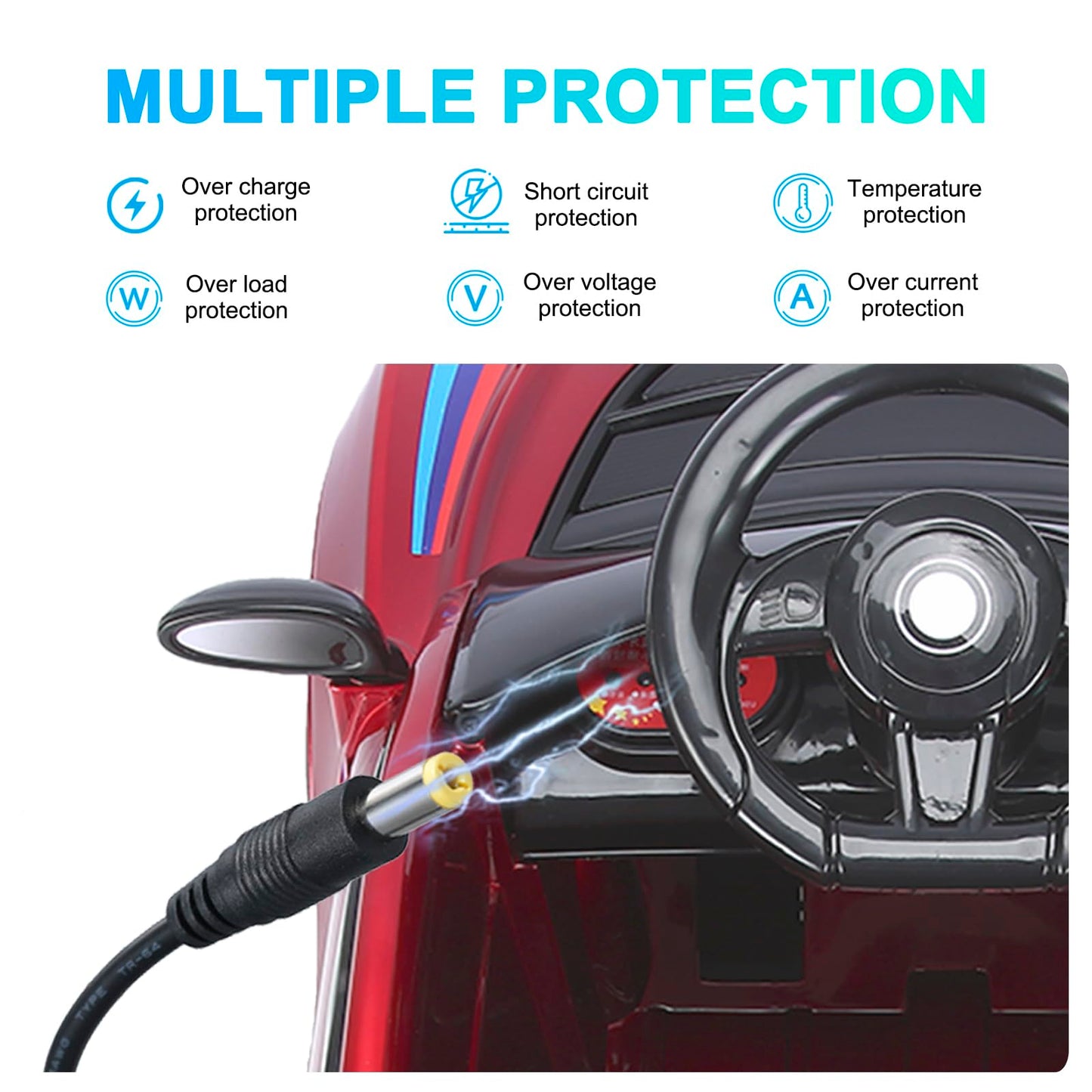 6V Charger Battery Charger For Kids Ride On Car Toys 6V Electric Kids Car Battery Charger For Kidzone Suv Quad Atv Dynacraf Jeep