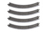 Kato USA Model Train Products Unitrack, 249mm (9 3/4'') Radius 45-Degree Curve Track (4-Piece)