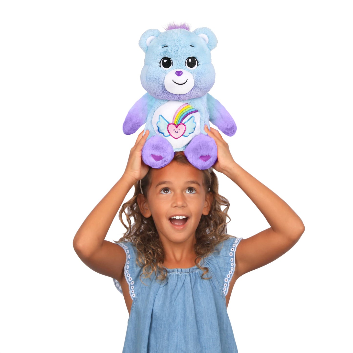 Care Bears 14' Medium Plush - Dream Bright Bear - Light Blue Plushie For Ages 4+ – Stuffed Animal, Soft And Cuddly – Good For Girls And Boys, Employees, Collectors, Great Valentines Day Gift For Kids