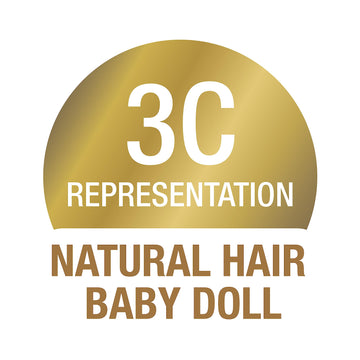 Purpose Toys Littlelistas Lily 14-inch Crowned Natural Hair Baby Doll & Accessories, Curly 3C Textured Hair, Deep Brown Complexi