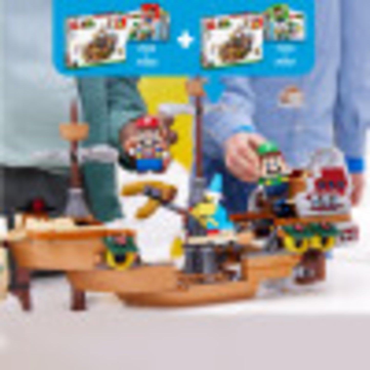 Lego Super Mario Bowser'S Airship 1,152 Piece Building Kit, Unveils Detailed Interior, Includes Kamek, Rocky Wrench, Goomba, Pow Block, Cannon Start Pipe, For Ages 8+