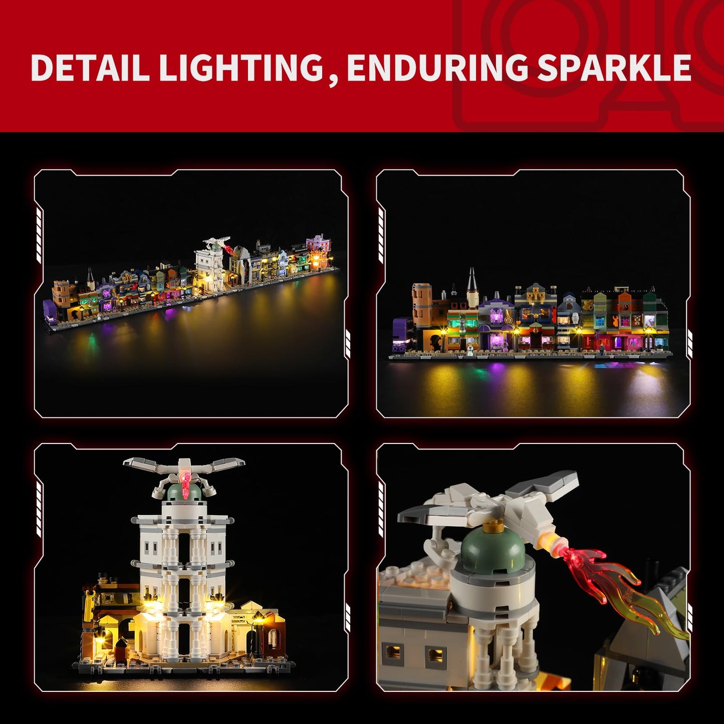 Briksmax 2.0 Light Kit For Lego-76444 Diagon Alley Wizarding Shops -Innovative Led Lighting Kit Compatible With Lego Harry Potte