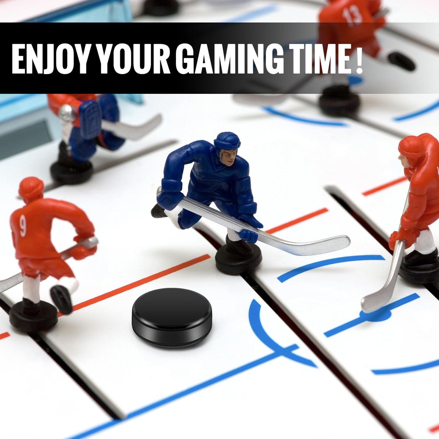 Liliful Mini Hockey Pucks - 0.98 x 0.33 Inch Black Replacement Pucks for Table Games - 10pcs Fun Accessories for Adults