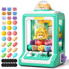 Claw Machine For Kids, Mini Vending Machine With Game Coins & Music, Prize Dispenser Toys For Girls And Boys, Electronic Claw Game Machine For Party Birthdays, Includes 30 Mini Toys (Doggy Green)