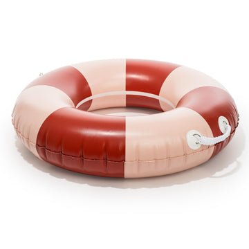 Business & Pleasure Co. Classic Pool Float - Vintage Inflatable Pool Ring For Adults - Riviera Pink - L/Xl