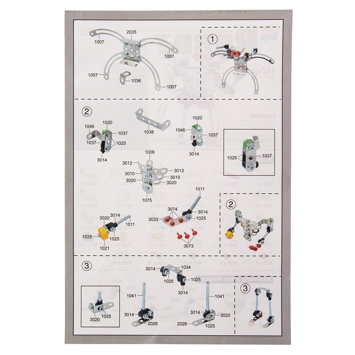Totally Cool Toys Educational Toy Series Intelligent Robot Diy Kit (142 Pieces)