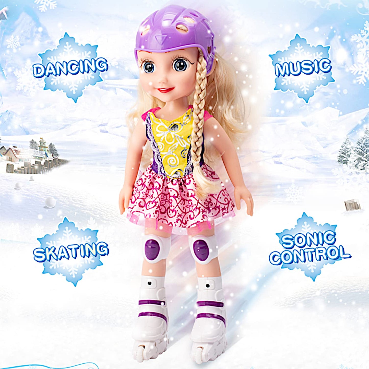 Poco Divo Skating Princess 14 Dancing Doll Blading Skates Inline Roller Girl Interactive Auto Retreat Baby Sonic Control Fashion