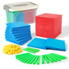 TOMMYHOME Plastic Base Ten Blocks Set for 2nd Grade - Maths Manipulatives, Counting Cubes, Ideal for Learning Place Value