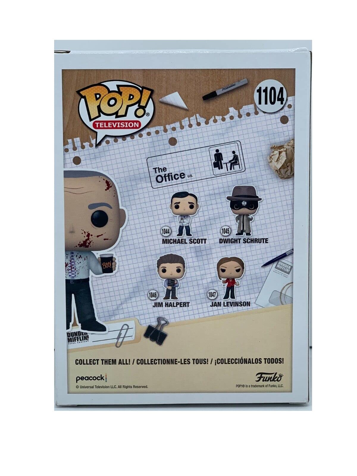 Funko The Office Bloody Creed Chase Specialty Series Exclusive Figure Bundled With Pop Protector