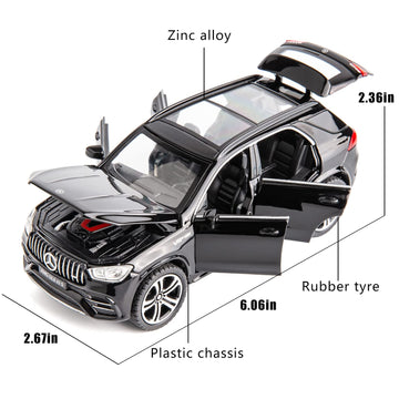 WAKAKAC 1/32 Scale Benz AMG GLE 63S SUV Toy Car, Alloy Diecast Collectible Pull Back Car Model with Light and Sound Toy Vehicles