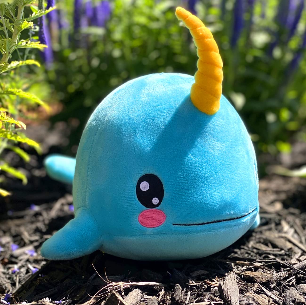 Bleacher Creatures Kuricha 6' Narwhal Sitting Plush - Soft Chibi Inspired Toy