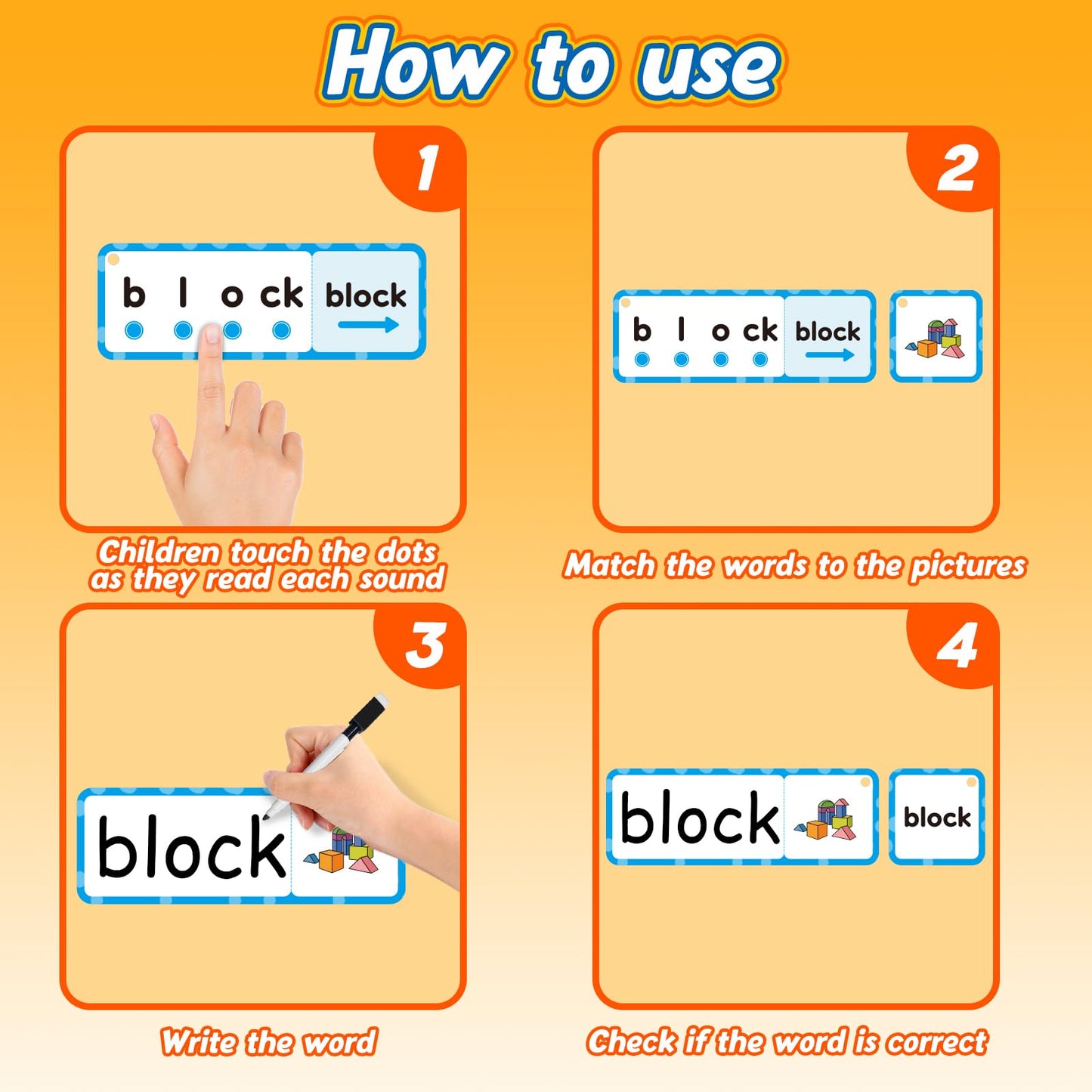 Kasfalci Blends & Digraphs Cards,Phonics Games,Speech Therapy Toys For Toddlers Kids,Learn To Read,Spelling Reading Learning Sig