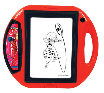 Lexibook, Miraculous Ladybug Cat Noir, Drawing Projector, 4 Stamps, 10 templates, Lighting Screen, 1 Pen Included, Artistic and