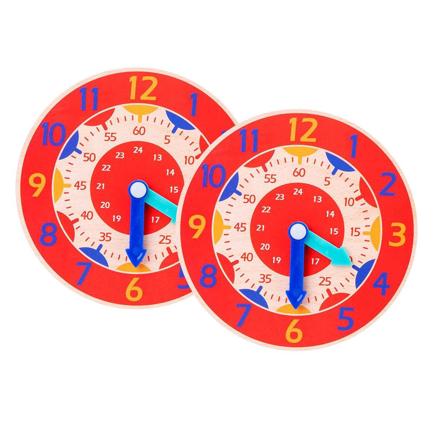 Bnf 2 Piece Montessori Wooden Clock Toy Teaching Aids Toys For Kids Preschool Redbaby | Toys For Baby | Developmental Baby Toys1