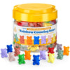 Xinhuidalsq Rainbow Counting Bears Set Of 200, 10 Colors Sorting Teddy Plastic Bears Math Manipulatives For Toddlers, 1 Inch Bear Conters Ages 3+ Kids
