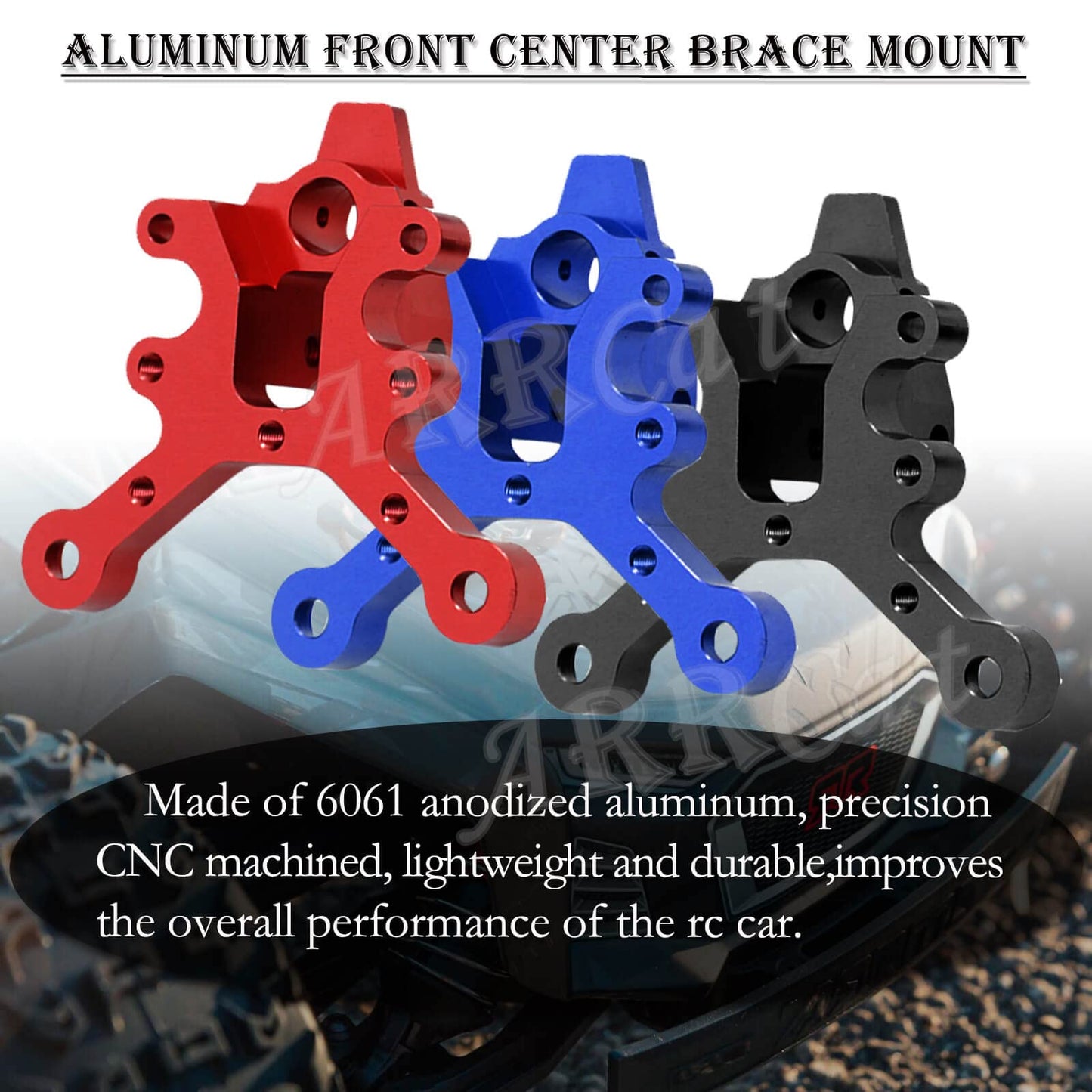 Front Center Brace Mount Upgrades Part for 1/8 Arrma Kraton 6S BLX,Notorious 6S BLX,Outcast 6S BLX,Mojave 6S BLX,Talion 6S BLX,I