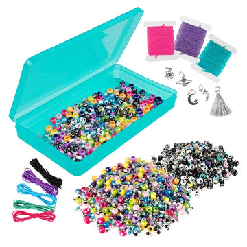 Fashion Angels Galaxy Bead Super Set Bracelet Making Activity Kit With Over 2,000 Beads And Organizer Keeper Case That Makes Over 50 Bracelets, Comes With Alphabet Beads, Pearlescent And Metallic Beads, Metal Charms, Inspiration Guide, Ages 8 And Up