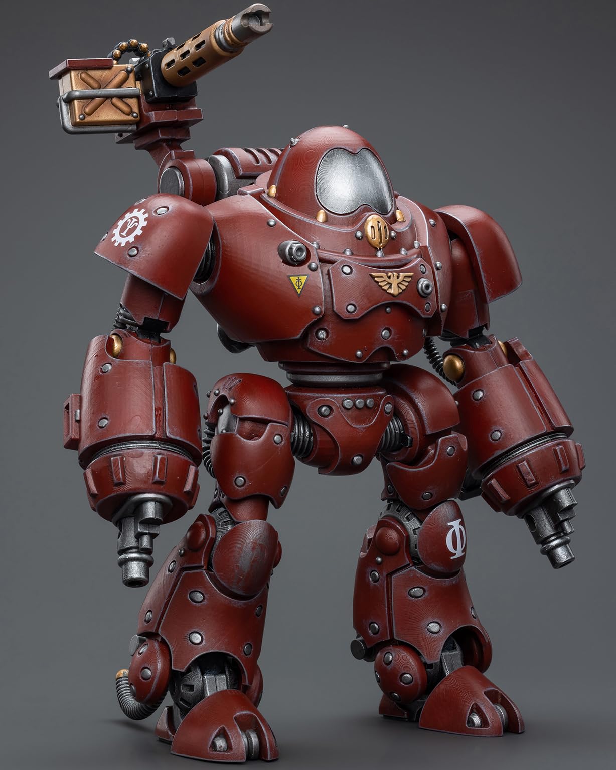 Joytoy Warhammer 40K 1/18 Action Figures - Adeptus Mechanicus Kastelan Robot With Heavy Phosphor Blaster Perfect For Collectors