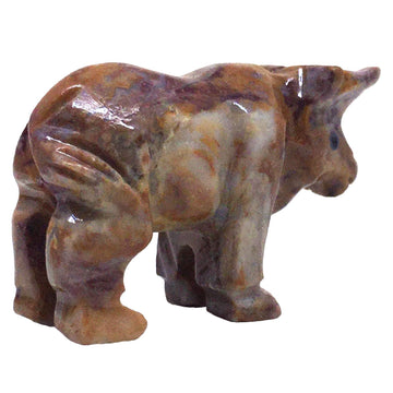 Nelson Creations, Llc 1.5 Inch Bull Natural Soapstone Hand-Carved Animal Charm Totem Stone Carving Figurine
