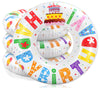 Whaline 3Pcs Happy Birthday Inflatable Pool Floats Swim Rings Colorful Words Birthday Cake Swimming Pool Tubes for Adults Teens