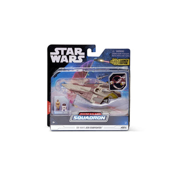 STAR WARS Micro Galaxy Squadron OBI-WAN Kenobi Jedi Starfighter 5-Inch Vehicle with 1-Inch Figures, Multicolor, Model SWJ0014