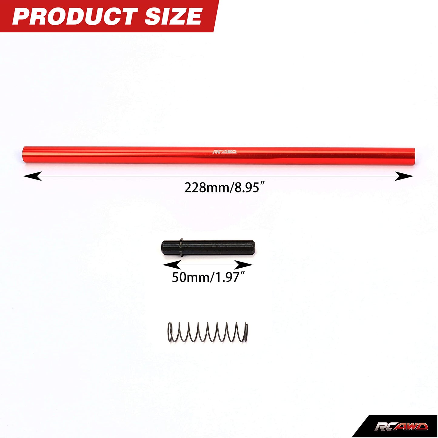 Rcawd Kraton 4S Center Driveshaft 227Mm Upgrades, 1/10 Arrma, Aluminum Parts Arac3955, Not For Outcast 4S, Red