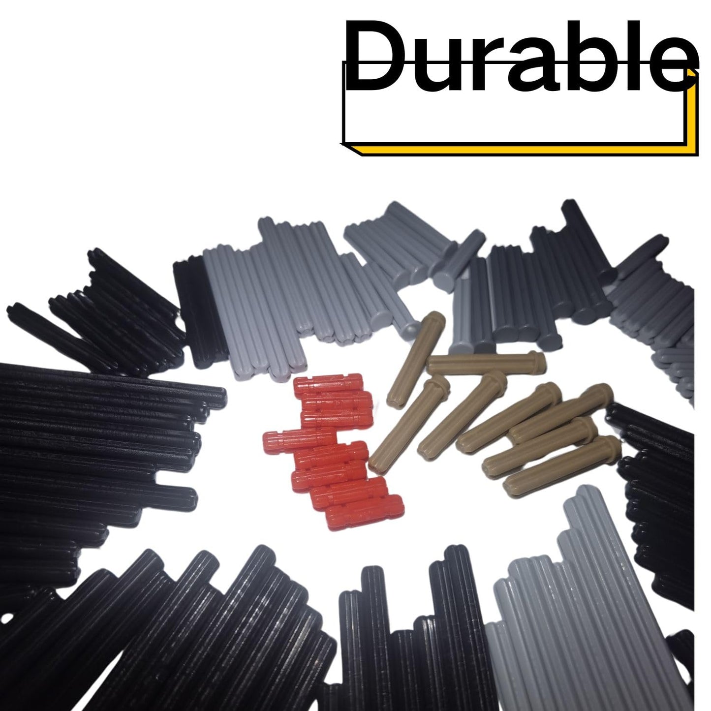 240Pcs Technical Parts Axle Rods Assortment Pack, Axle Connectors Parts Replacement Set Compatible With Lego Accessories Parts A