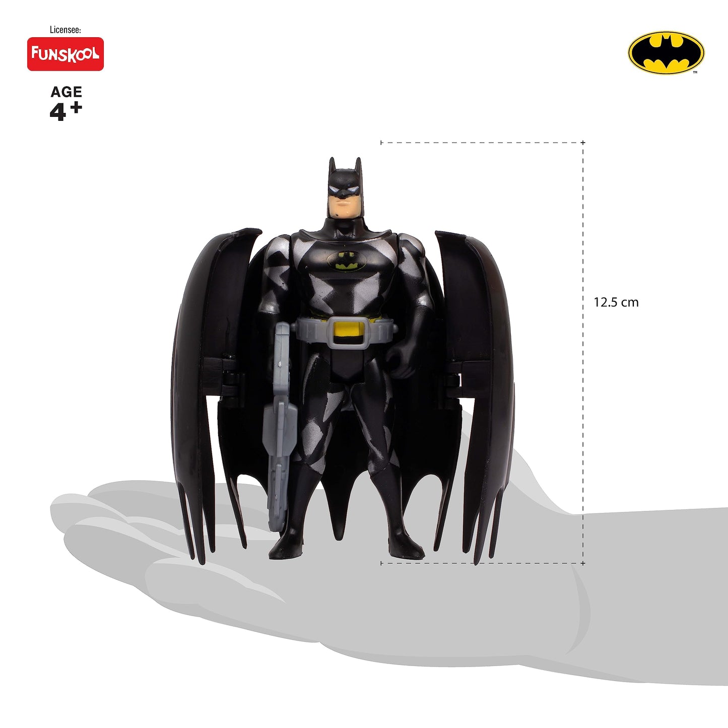 Funskool-Lightning Strike Batman,Classic Action Figures With Articulation,6 Inches,Collectible,For 4 Year Old Kids And Above,Toy