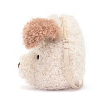 Jellycat Little Pup Plush Crossbody Bag - 7.5 Unique Handbag, Fun Shoulder Purse for Kids