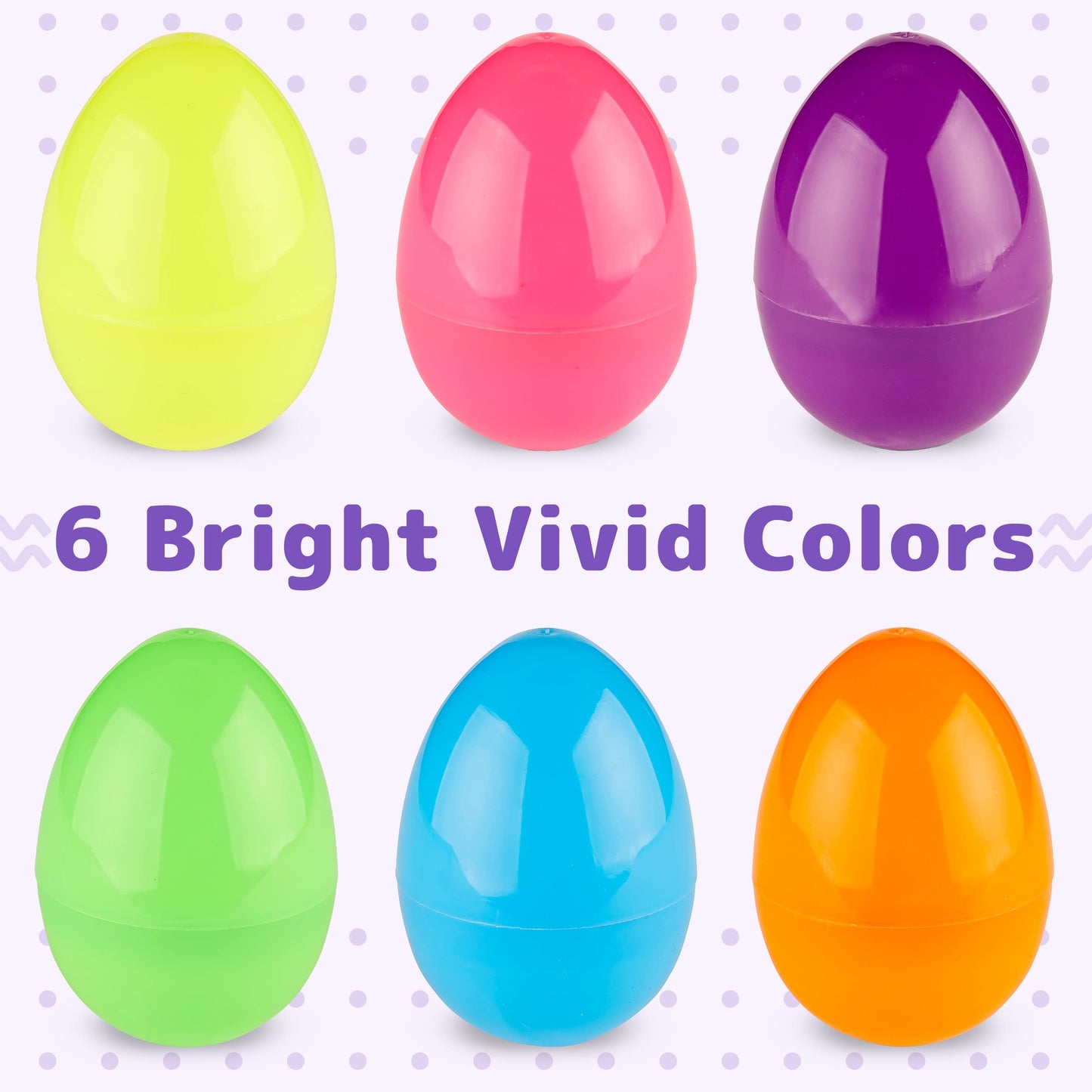 Prextex 3.5” Unfilled Easter Eggs, 12 Pcs - Empty Plastic Eggs Fillable With Candy, Presents For Toy Basket - Easter Decorations, Toy Egg Basket - Boys And Girls