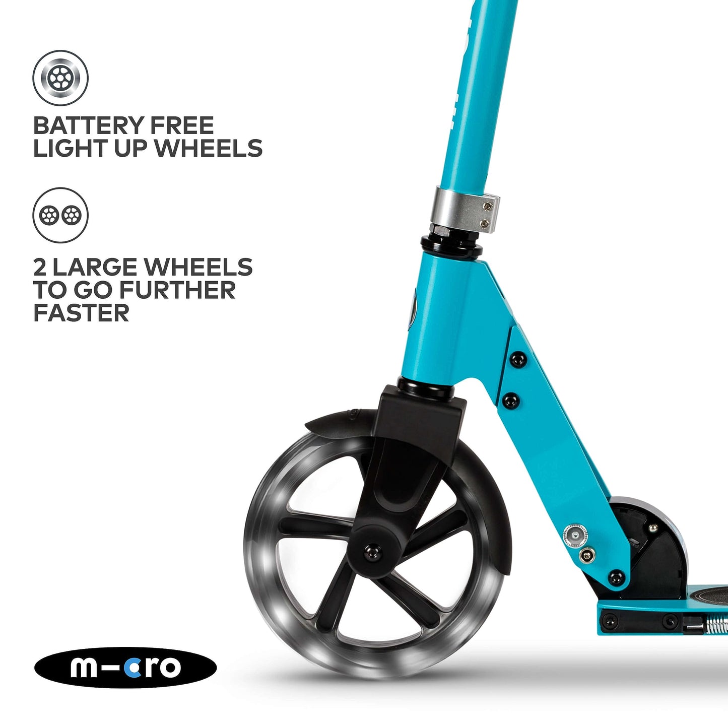 Micro Kickboard - Micro Cruiser Led - Two Wheeled, Fold-To-Carry Swiss-Designed Micro Scooter For Kids With Smooth Gliding Light