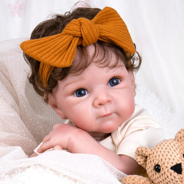 Aori Lifelike Reborn Baby Doll - 20" Realistic Newborn Girl in Beige, Soft Vinyl Head, Gift Box Set for Kids 3+