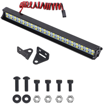 Treehobby Double Row 40 LED spotlights Metal Remote Control Roof Light Bar Compatible with Traxxas Slash Rustler TRX4 Axial SCX1