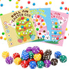 Soulchen 30 Sets Easter Games Spring Party Activity Egg Roll Game Cards 30 Dice For Family Easter Party Supplies
