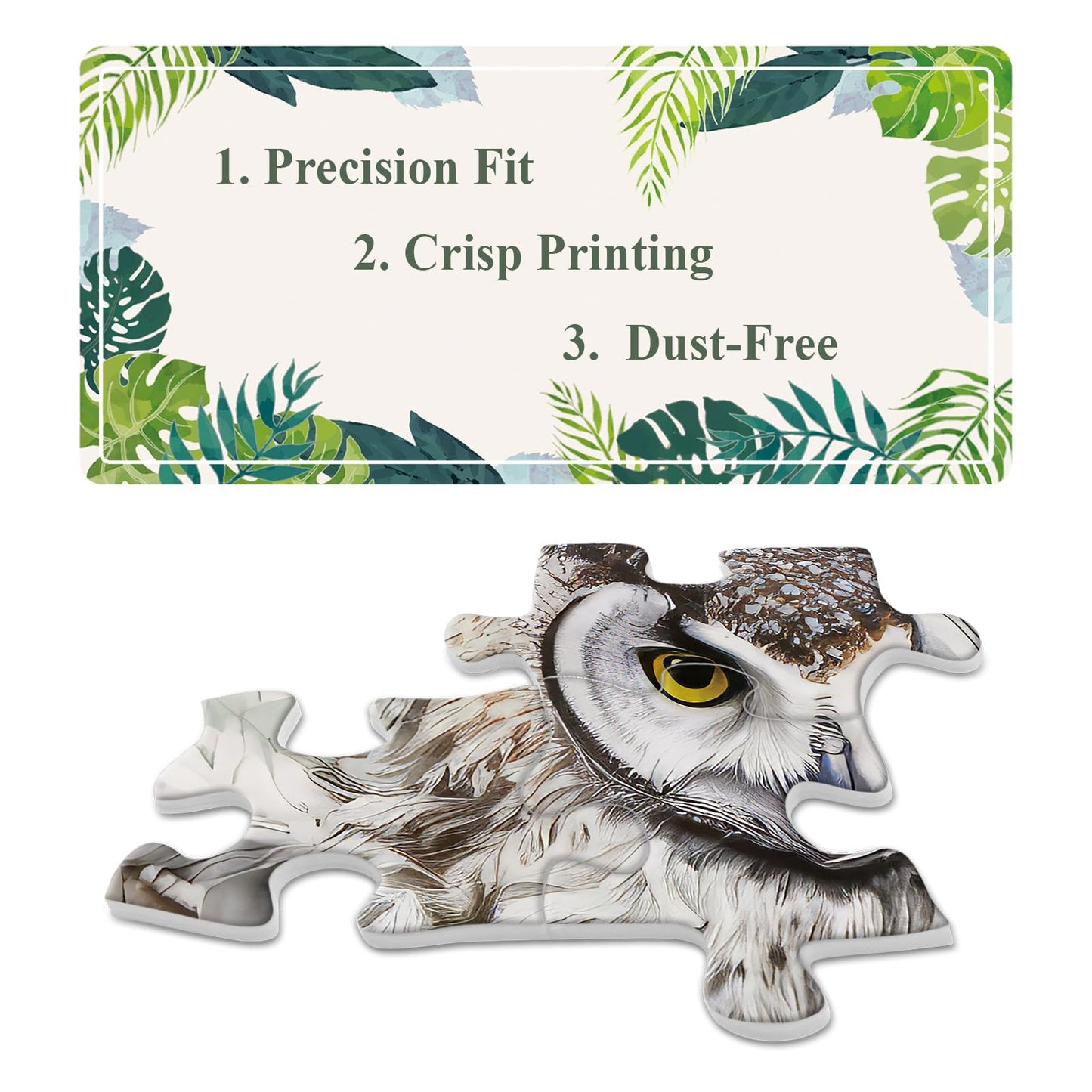 Owl Bird Puzzles For Adults, Animal Art Jigsaw Puzzles 1000 Pieces, Fantasy Forest Painting Puzzle
