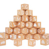 Axearte Alphabet Letters Stacking Blocks, 26 Wooden Abc Building Blocks For Toddlers, Number, Animals Icons On Every Side, Preschool Learning Educational Toys Montessori Sensory Toys For Kids