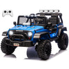 sopbost enhanced 24V Ride On Car with Remote Control 4x200W 2 Seater Ride On Toy for Kids 4WD Kids Electric Vehicles Ride On Truck XL with EVA Tires Wheels Bluetooth (Blue)