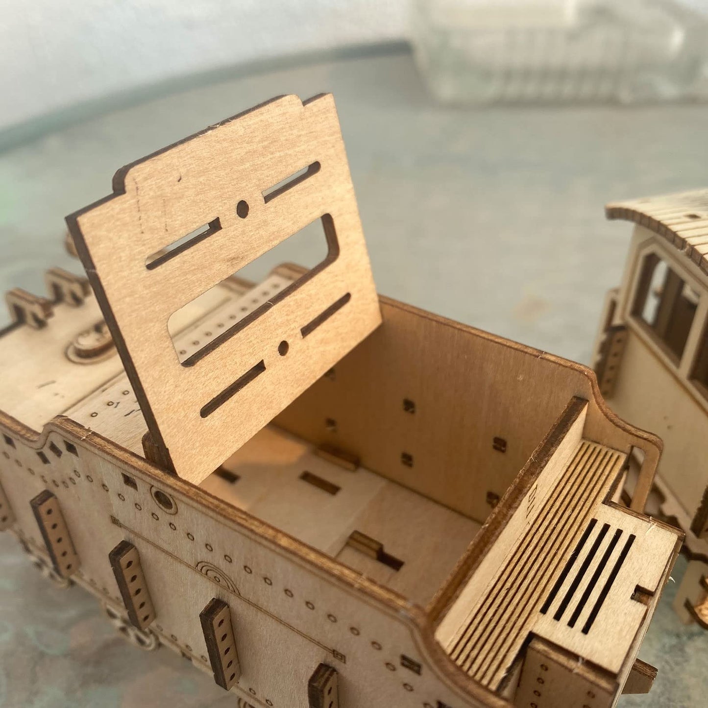 Express Train - DIY 3D Wooden Puzzle Model Kit - Laser Cut Wooden Puzzle Craft Kit, Brain Teaser Educational Building Model Toy