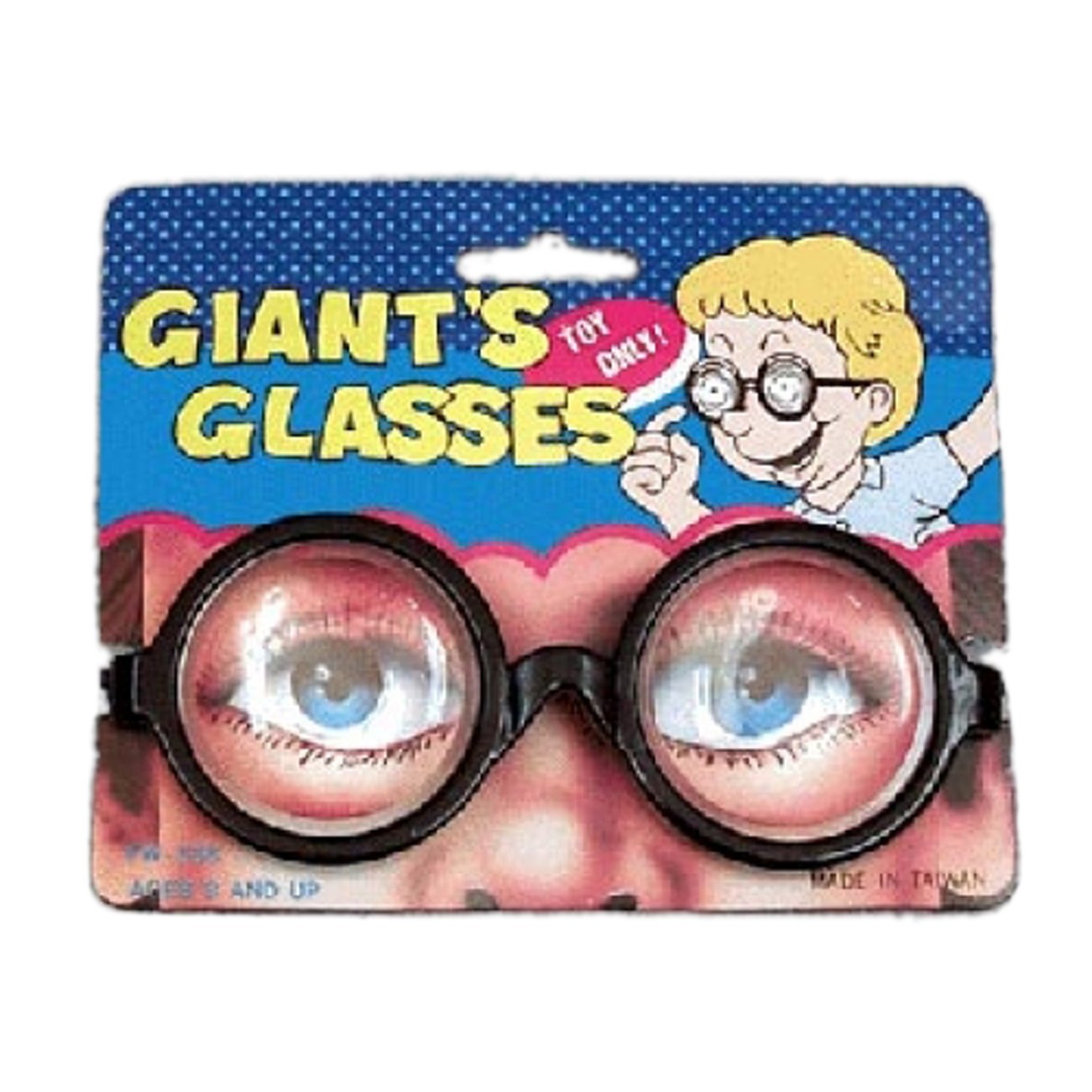 Loftus Nerd Glasses - Thick-Framed, Googly-Eyed, Unisex, All Ages, Plastic, Non-Foldable, Joke Glasses