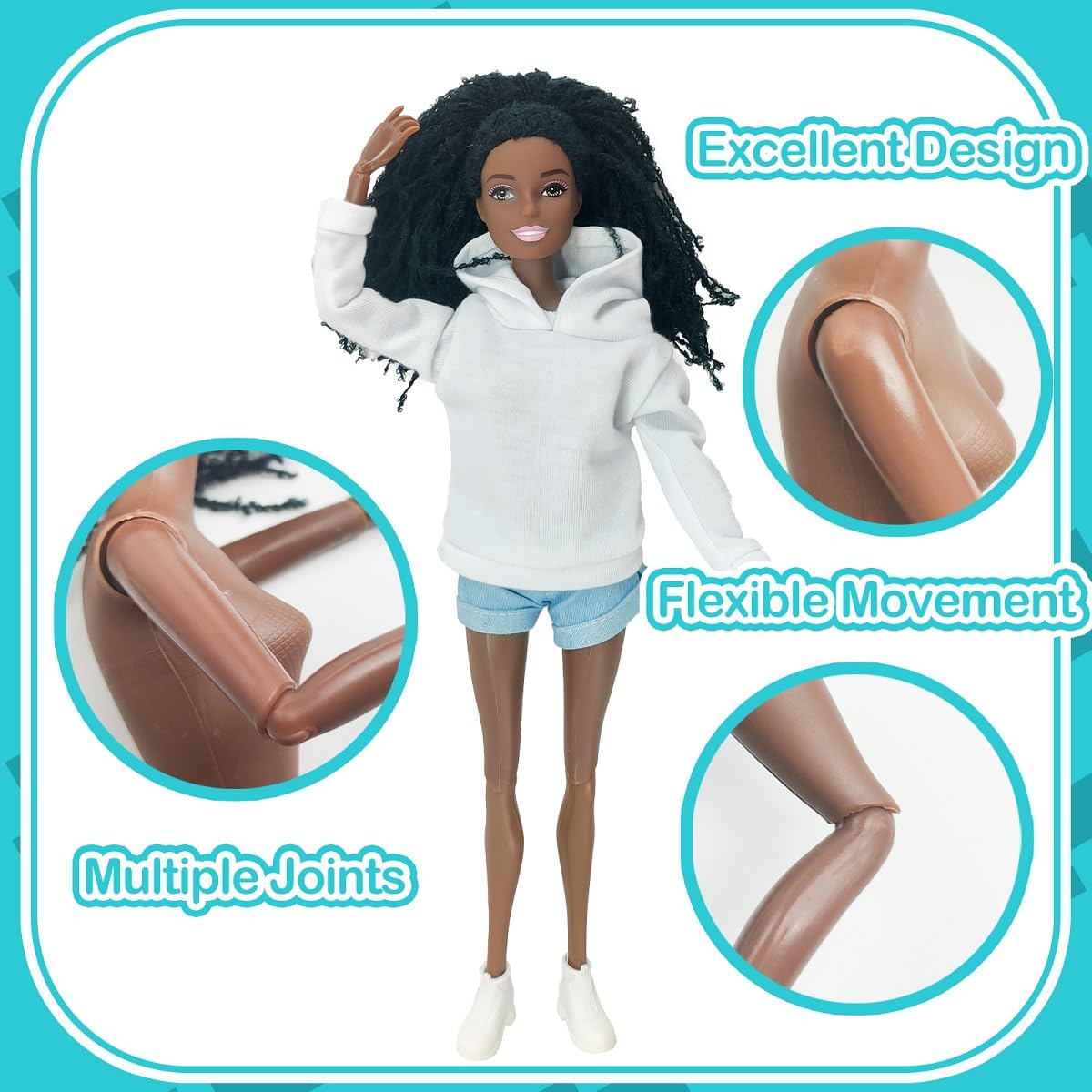 Flfuatt Stylish Fashions Girls Doll Toys, The Ultimate Fashionista Doll For Trendy Kids, 11.5 Inch Fashion Doll (G Edition)